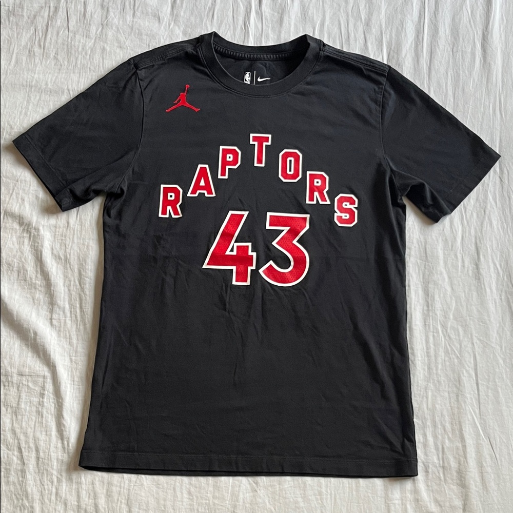 Nike Black Raptors Siakam Tee with Red Accents